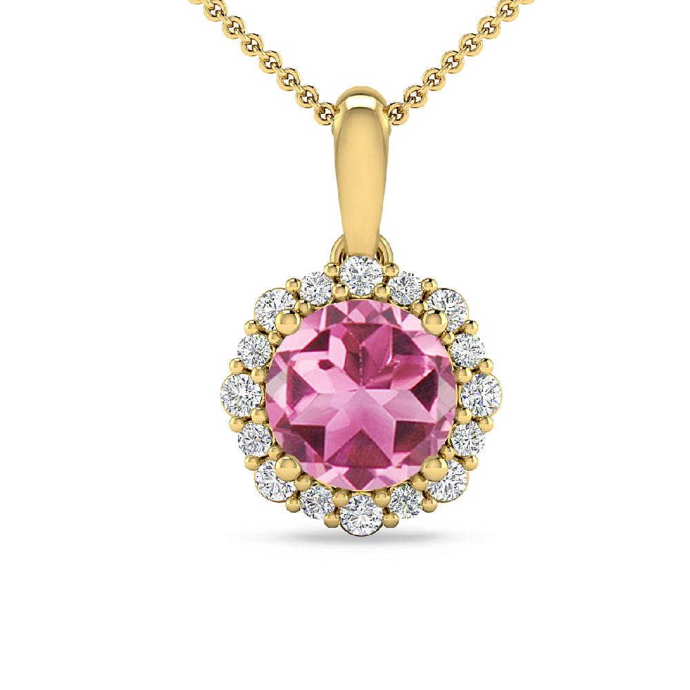 Yellow Gold - Pink Tourmaline