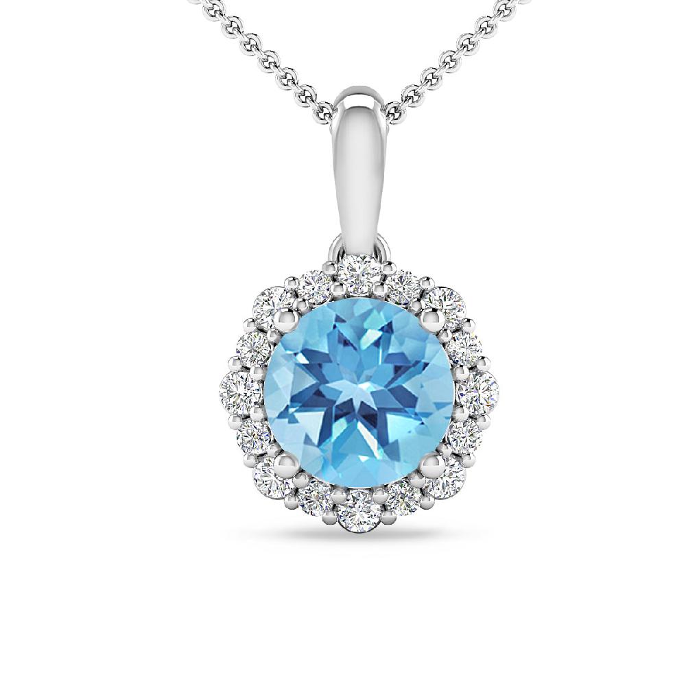 White Gold - Blue Topaz