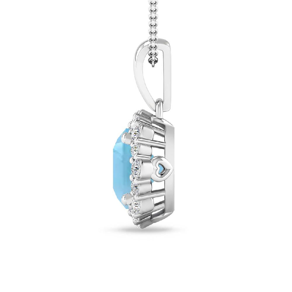 White Gold - Blue Topaz