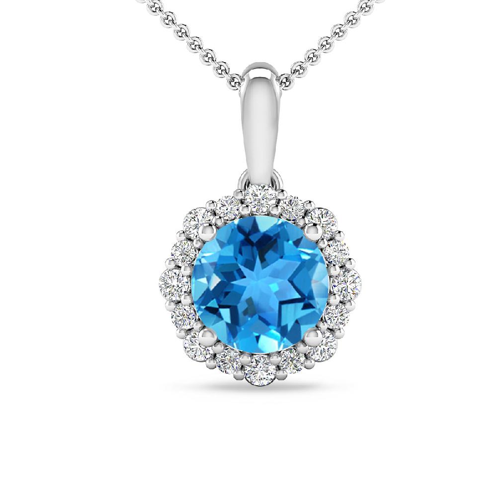 White Gold - Blue Topaz