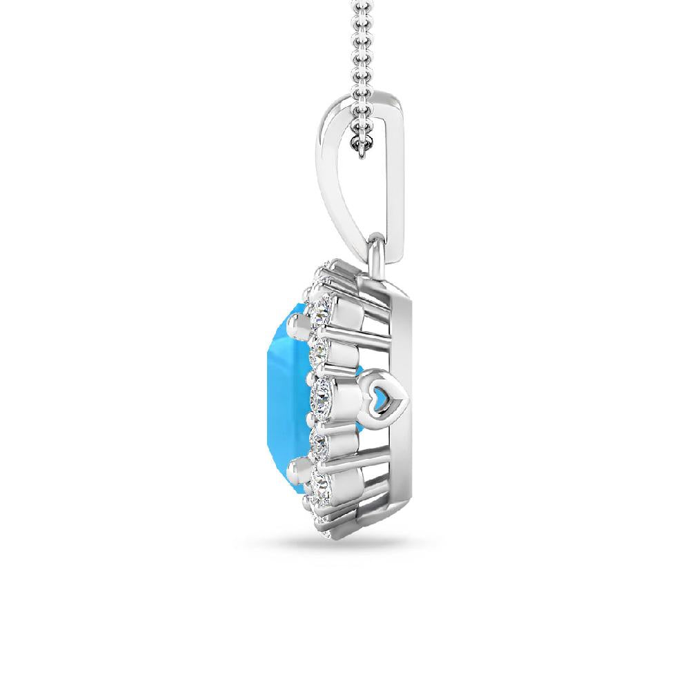 White Gold - Blue Topaz