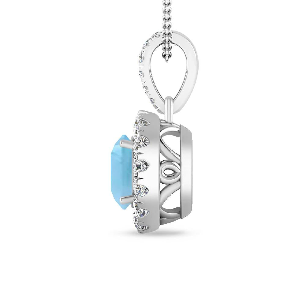 White Gold - Blue Topaz