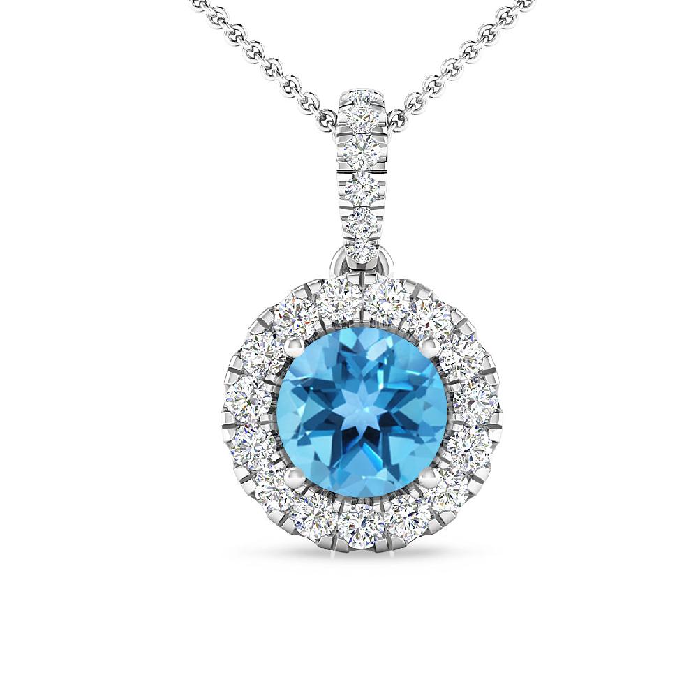 White Gold - Blue Topaz