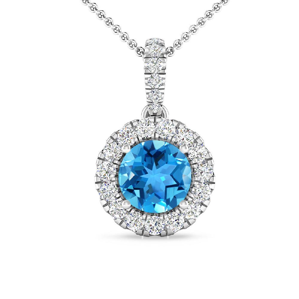 White Gold - Blue Topaz