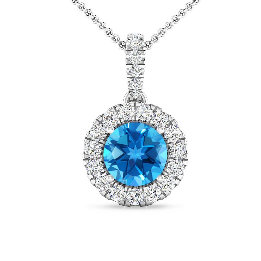 White Gold - Blue Topaz