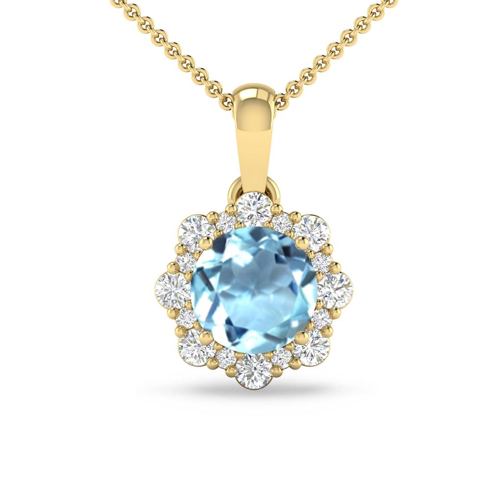 Yellow Gold - Aquamarine