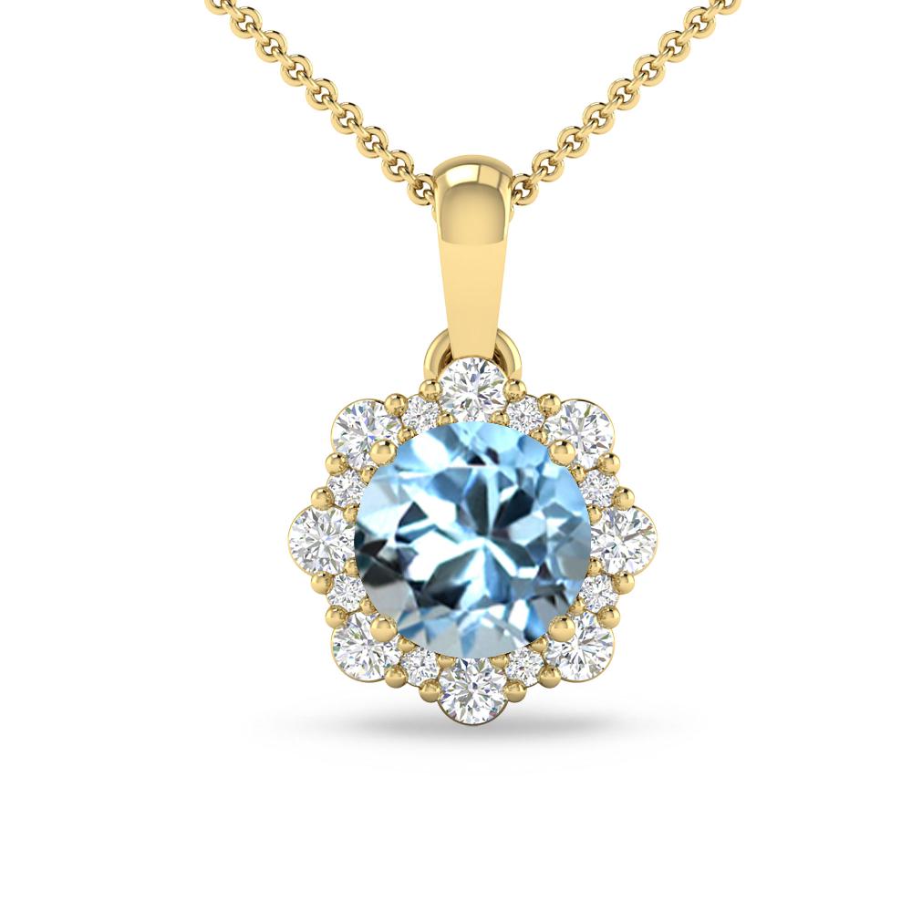 Yellow Gold - Aquamarine