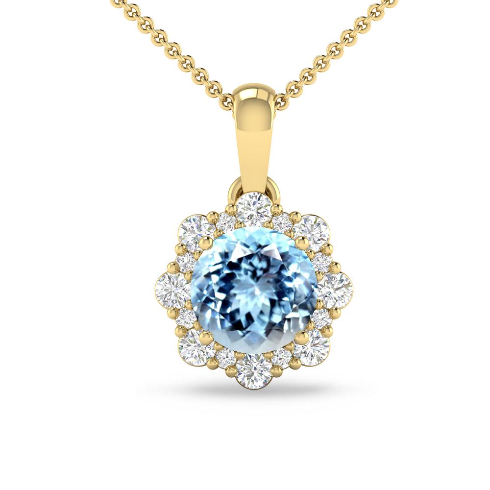 Yellow Gold - Aquamarine