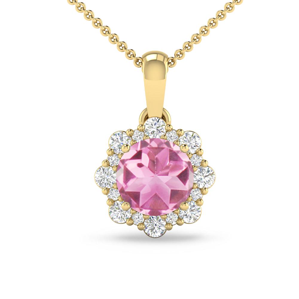 Yellow Gold - Pink Tourmaline