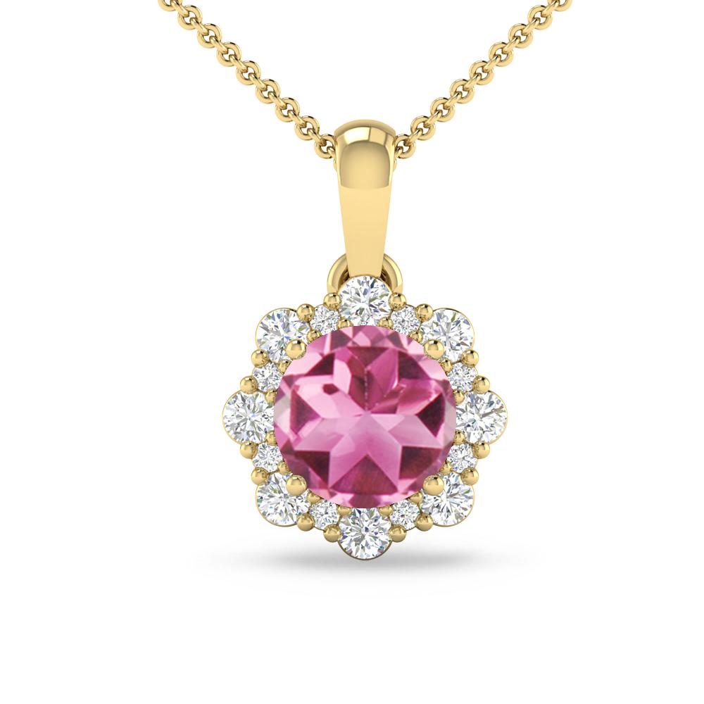 Yellow Gold - Pink Tourmaline