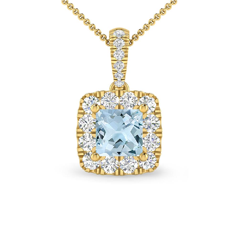 Yellow Gold - Aquamarine