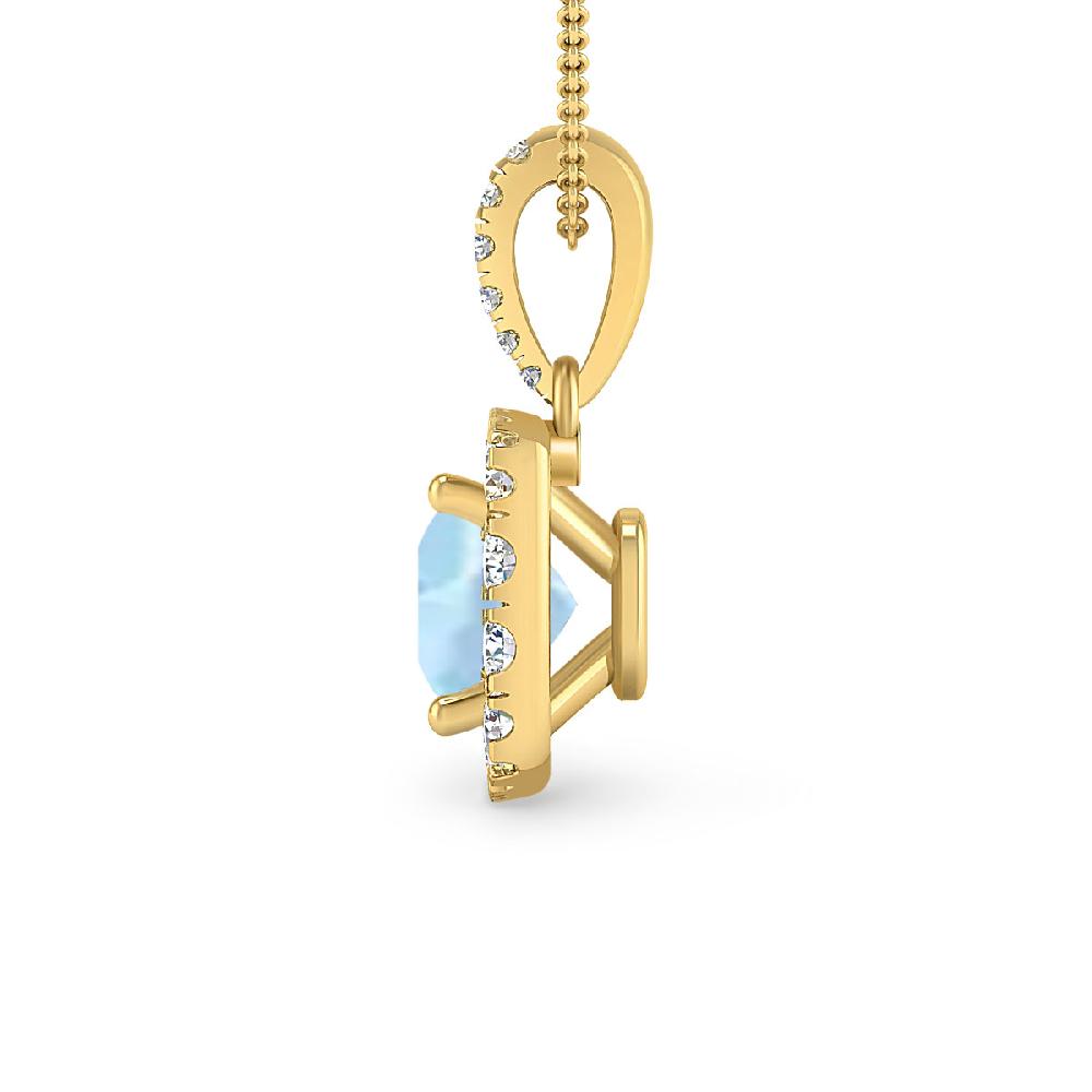 Yellow Gold - Aquamarine
