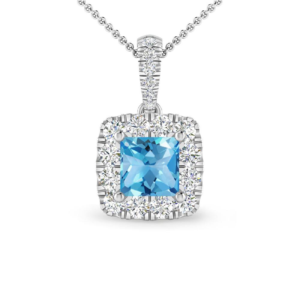 White Gold - Blue Topaz