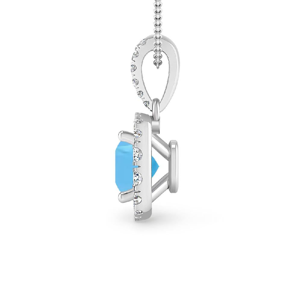 White Gold - Blue Topaz