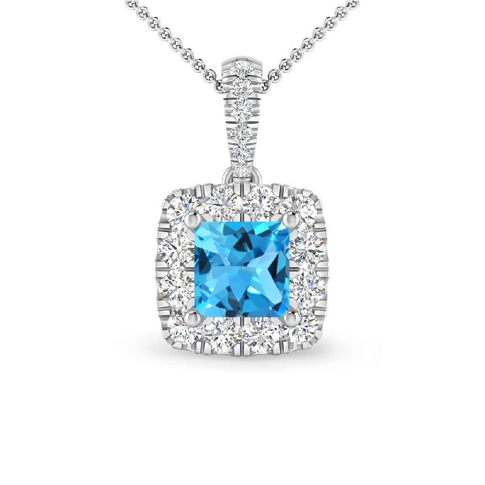 White Gold - Blue Topaz