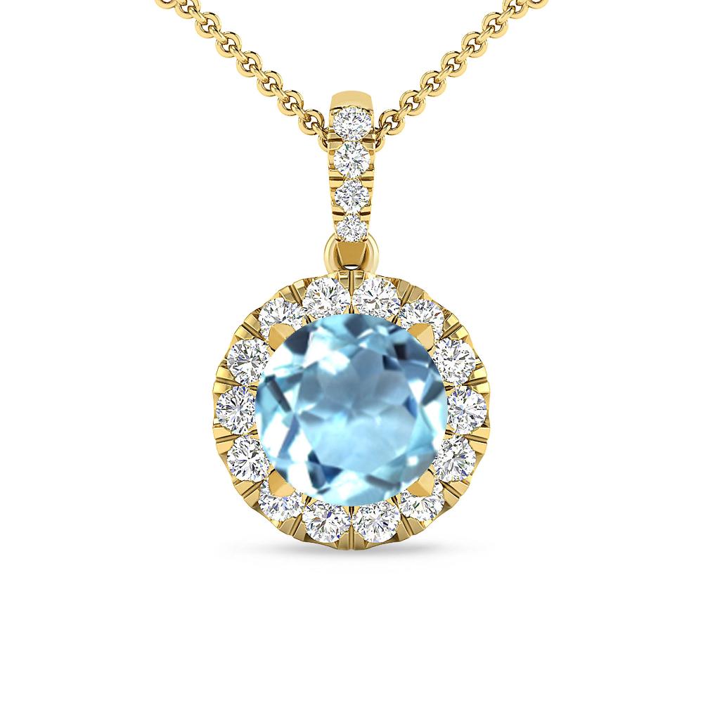 Yellow Gold - Aquamarine