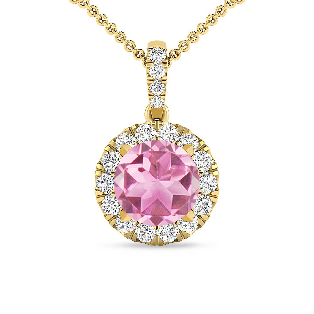 Yellow Gold - Pink Tourmaline