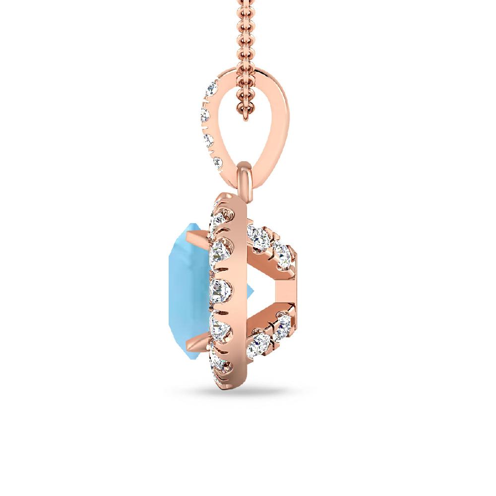 Rose Gold - Blue Topaz