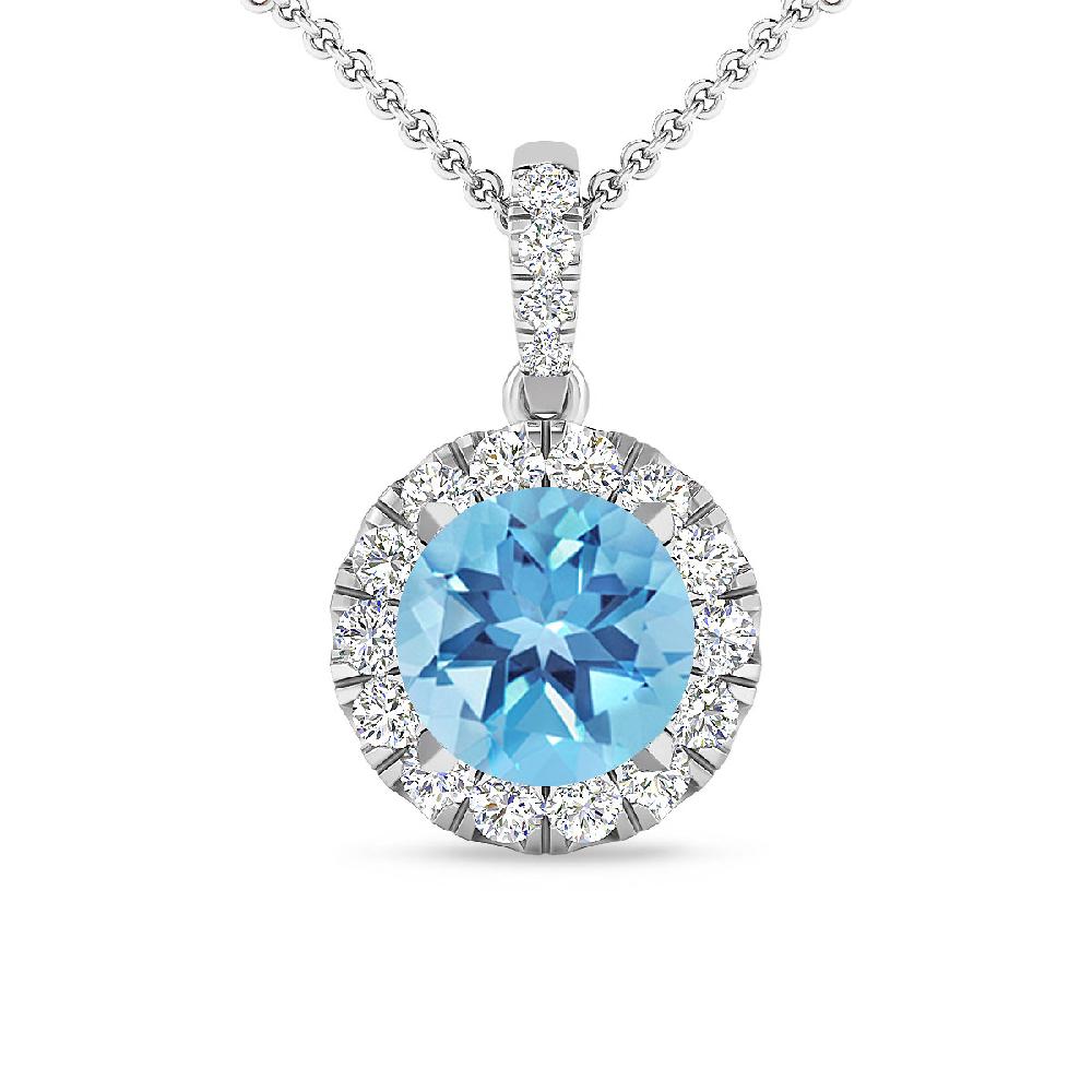 White Gold - Blue Topaz