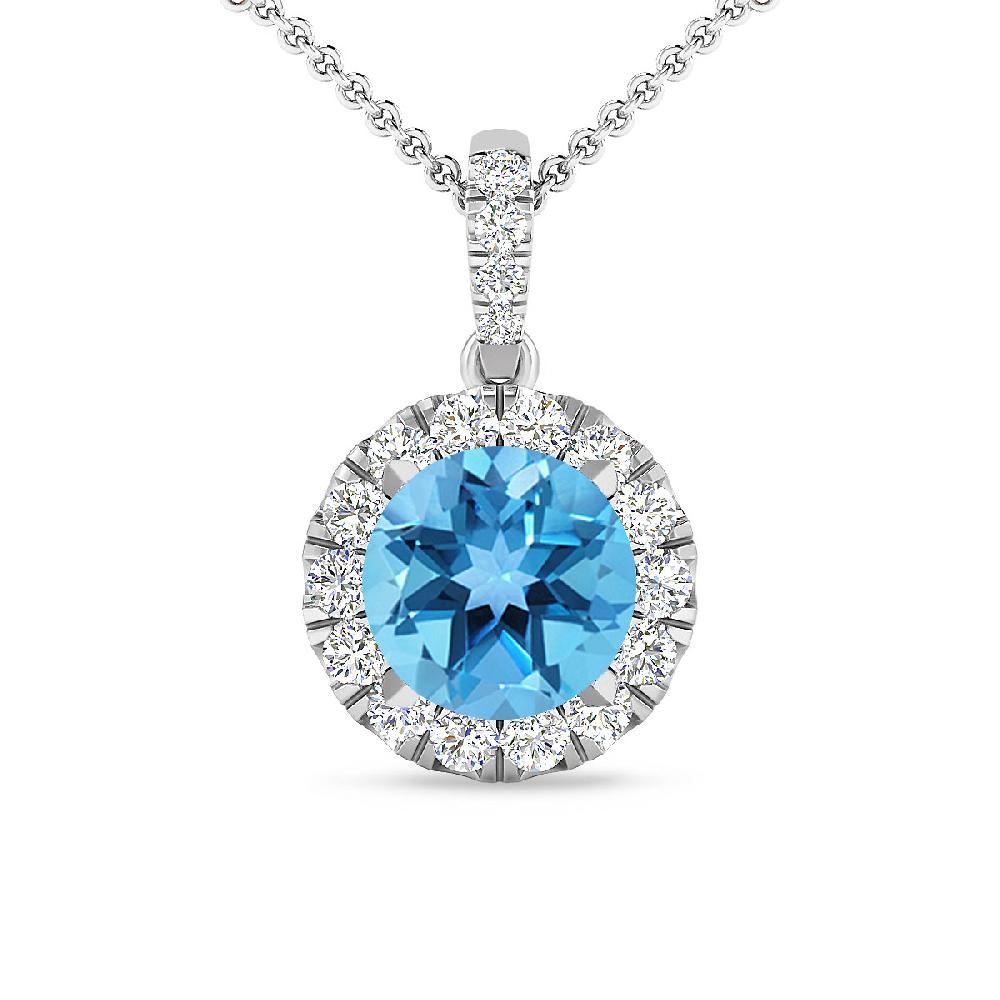 White Gold - Blue Topaz