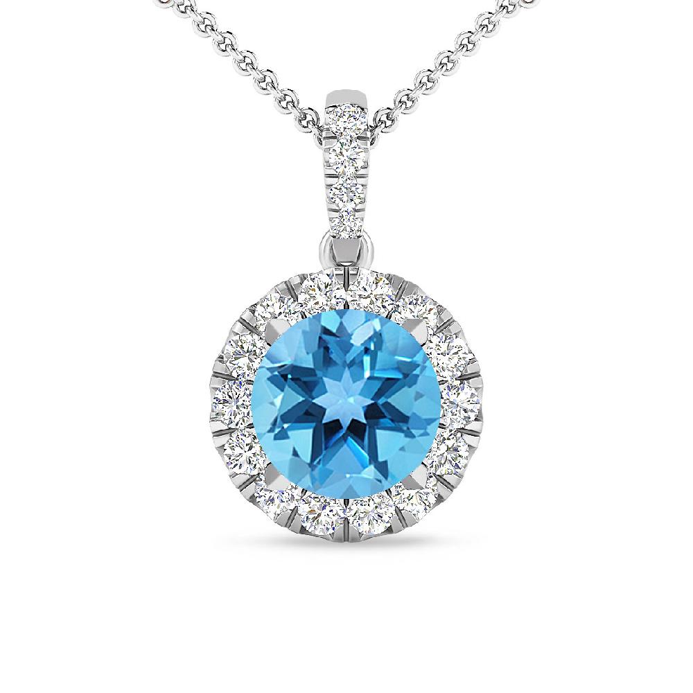 White Gold - Blue Topaz