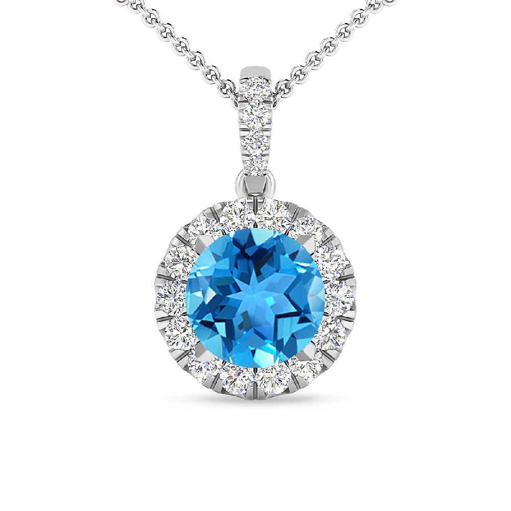 White Gold - Blue Topaz