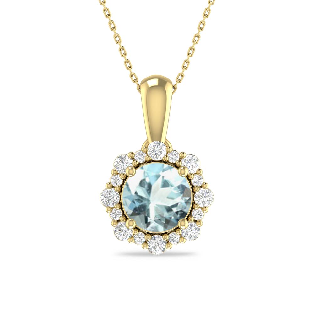 Yellow Gold - Aquamarine