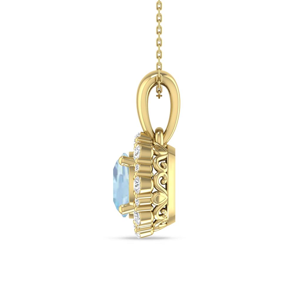 Yellow Gold - Aquamarine