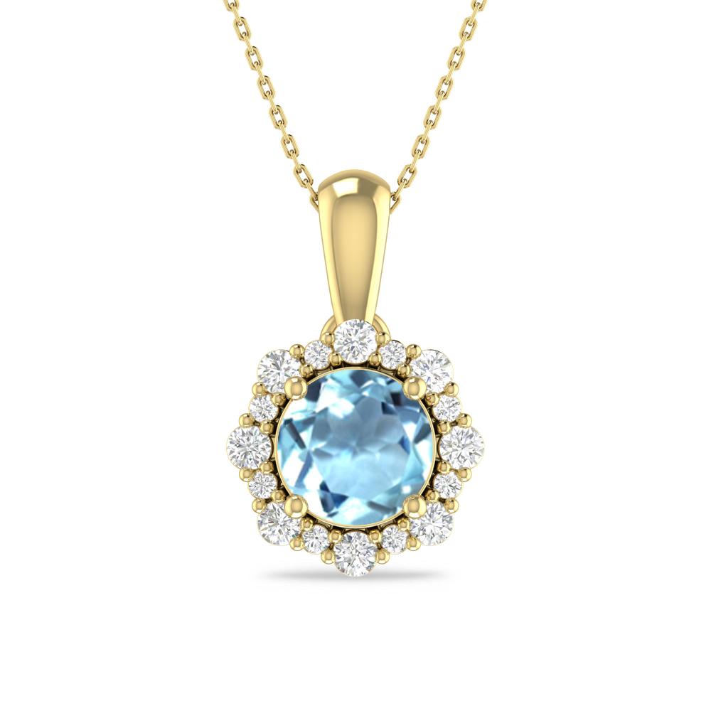 Yellow Gold - Aquamarine