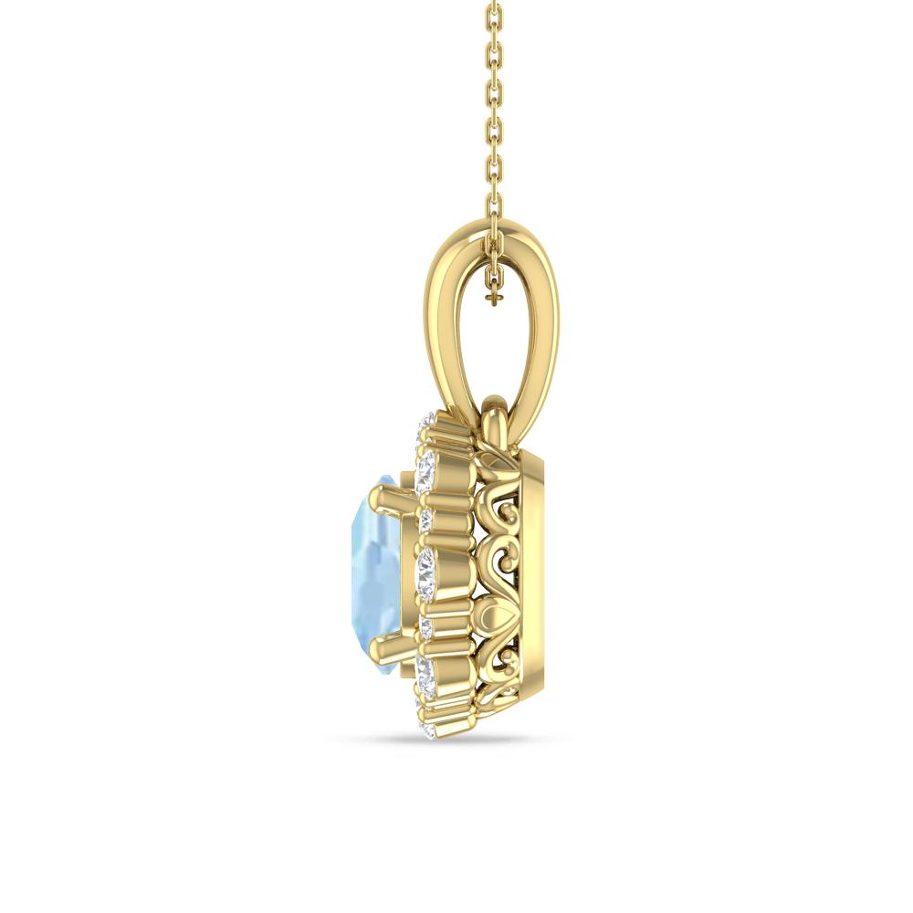 Yellow Gold - Aquamarine