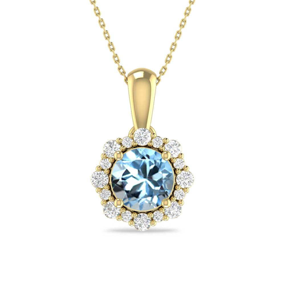 Yellow Gold - Aquamarine