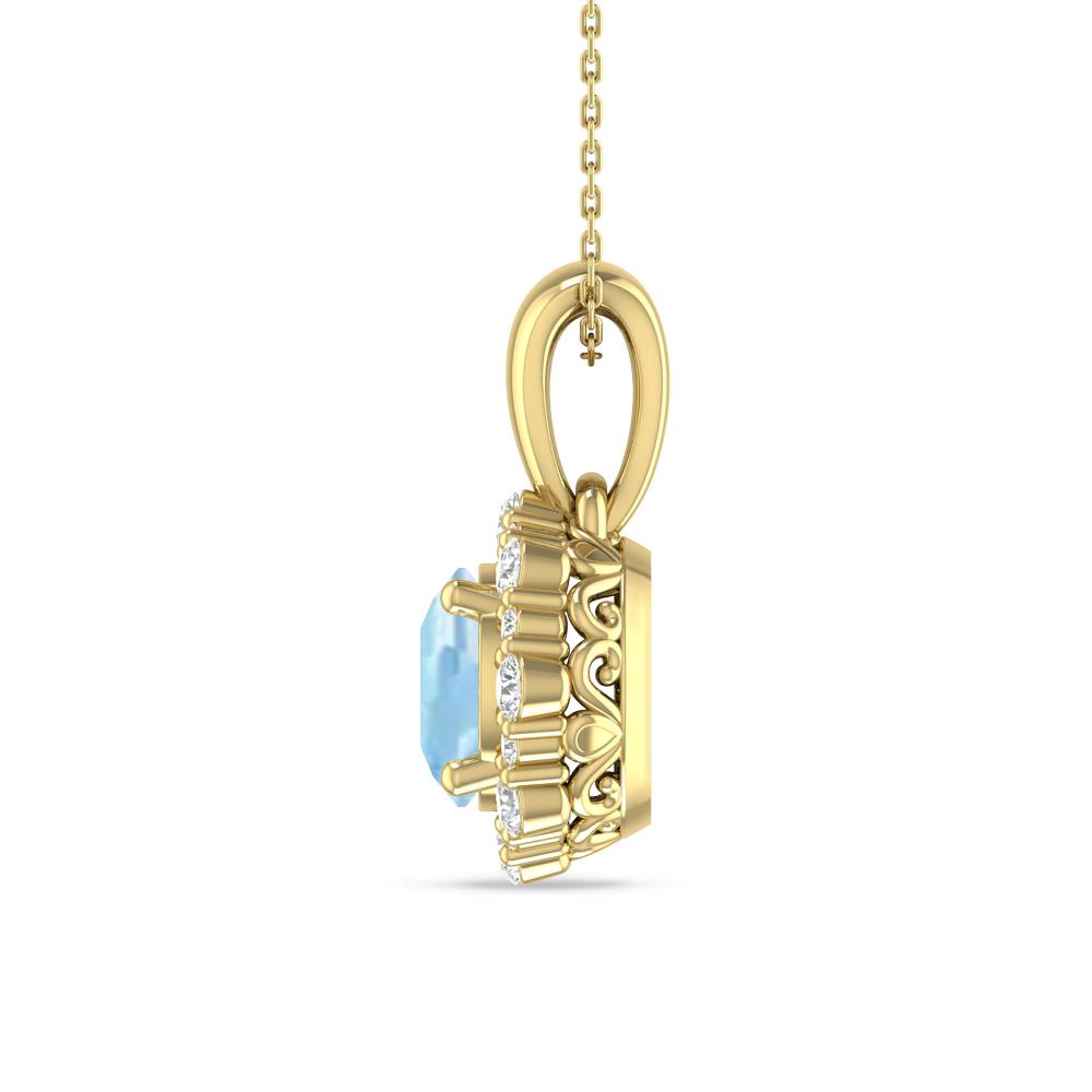 Yellow Gold - Aquamarine
