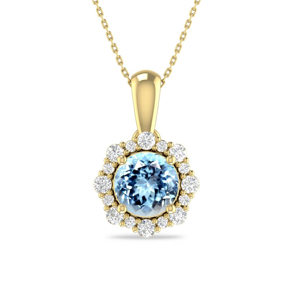 Yellow Gold - Aquamarine