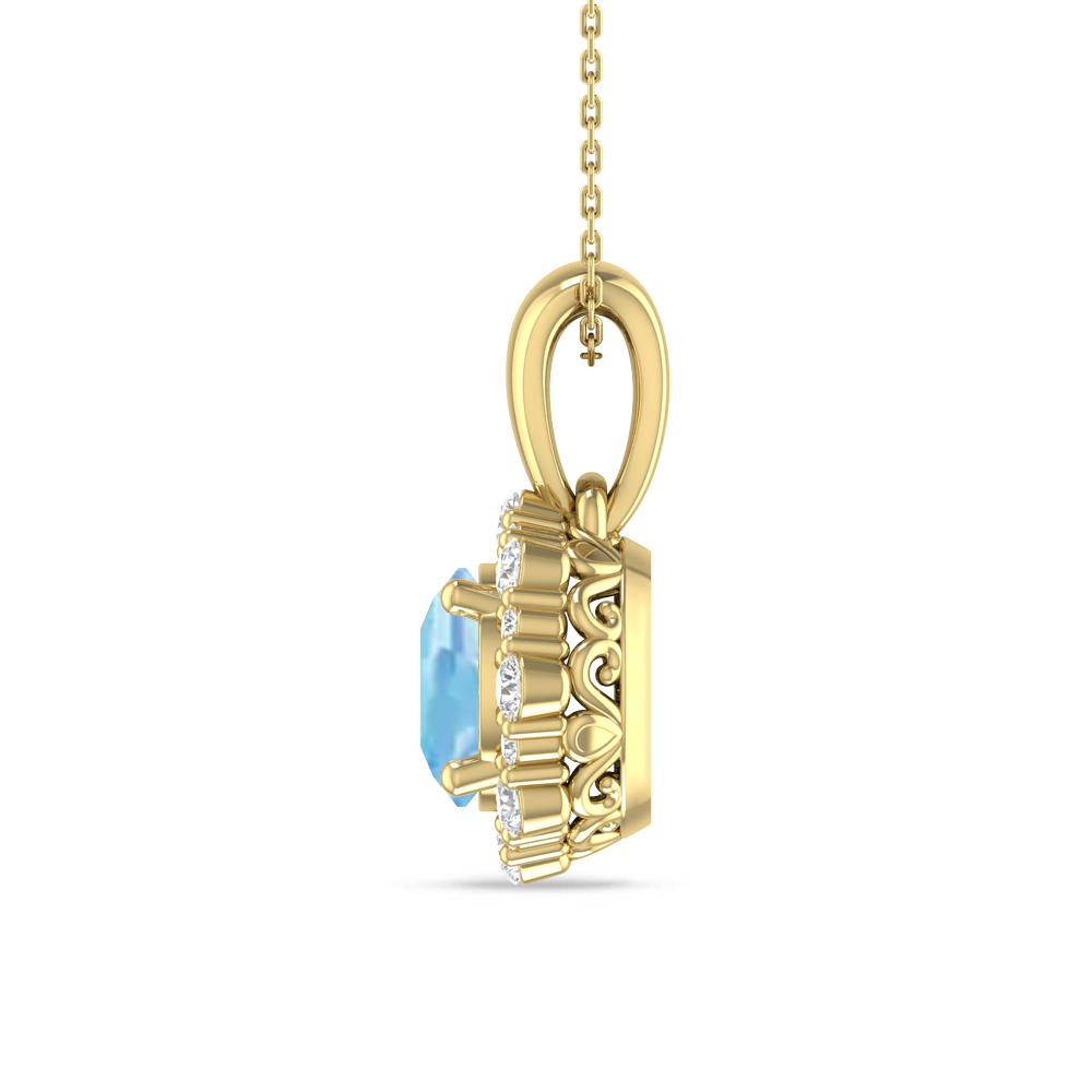 Yellow Gold - Aquamarine