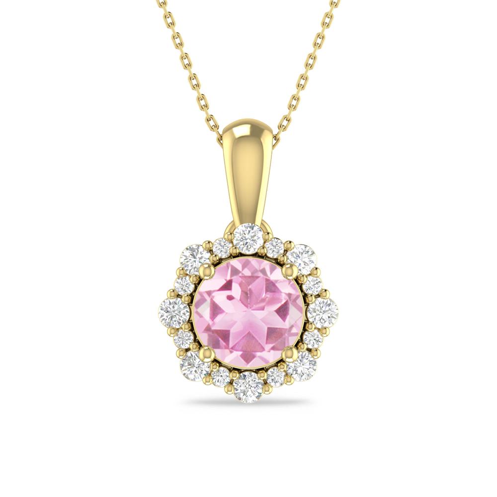 Yellow Gold - Pink Tourmaline