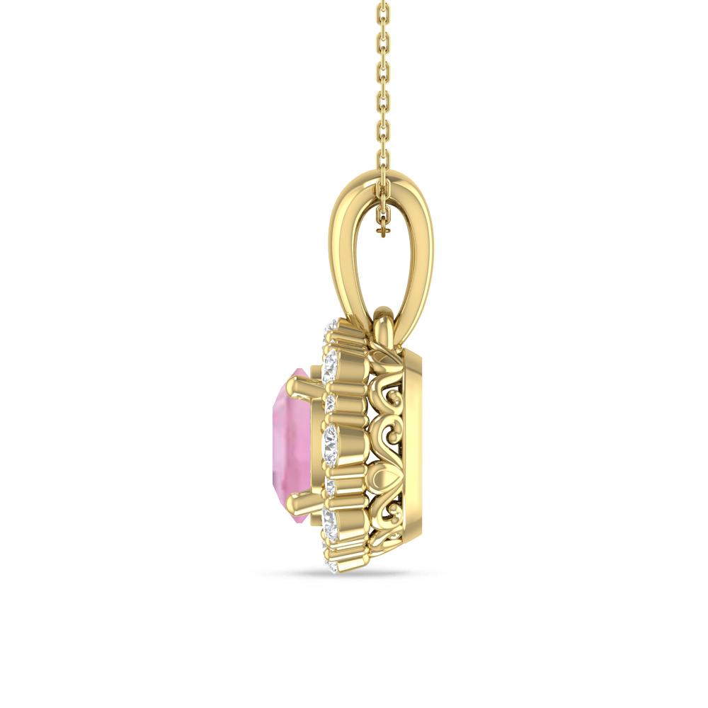 Yellow Gold - Pink Tourmaline