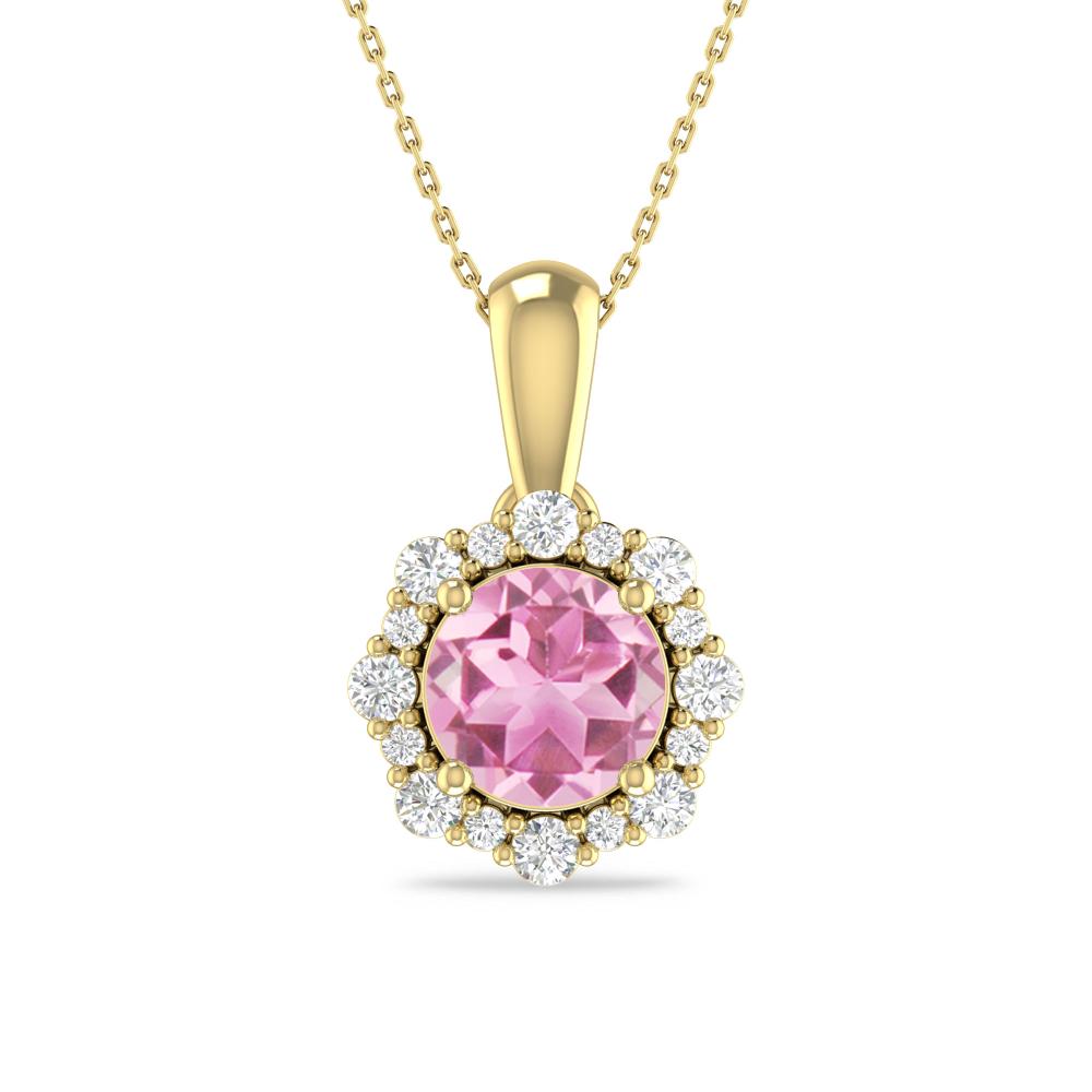 Yellow Gold - Pink Tourmaline
