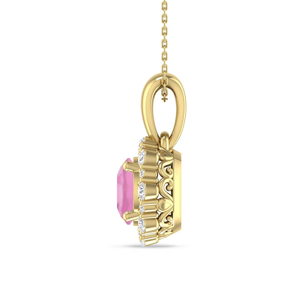 Yellow Gold - Pink Tourmaline