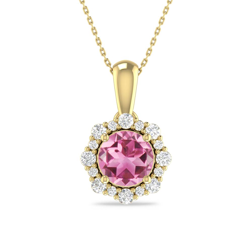 Yellow Gold - Pink Tourmaline