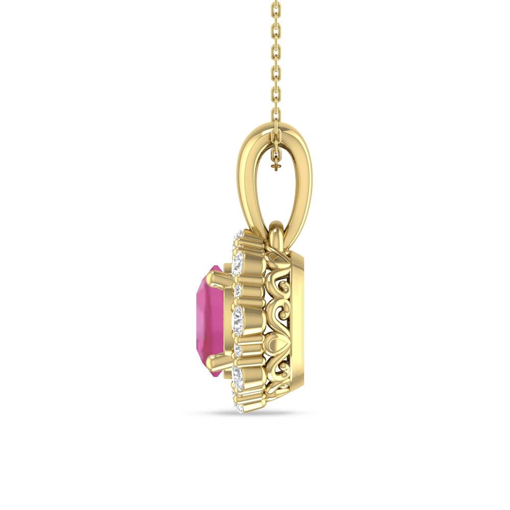 Yellow Gold - Pink Tourmaline