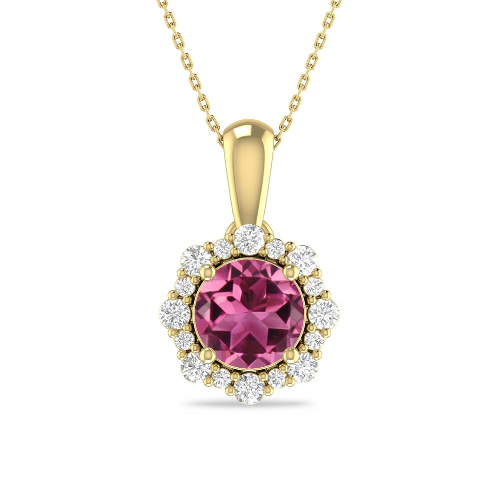 Yellow Gold - Pink Tourmaline