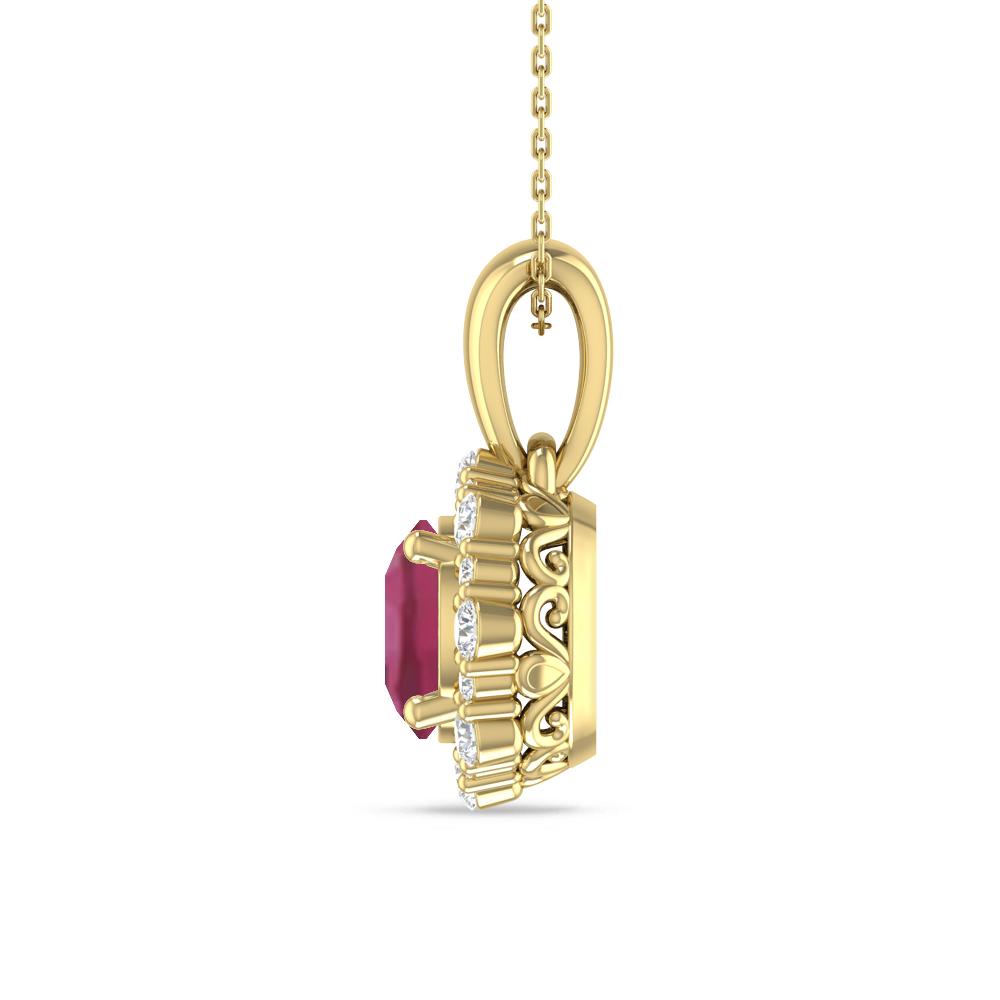 Yellow Gold - Pink Tourmaline