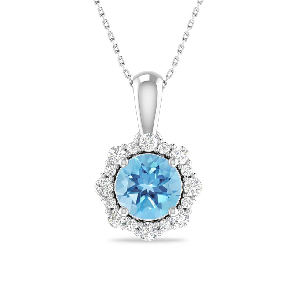 White Gold - Blue Topaz
