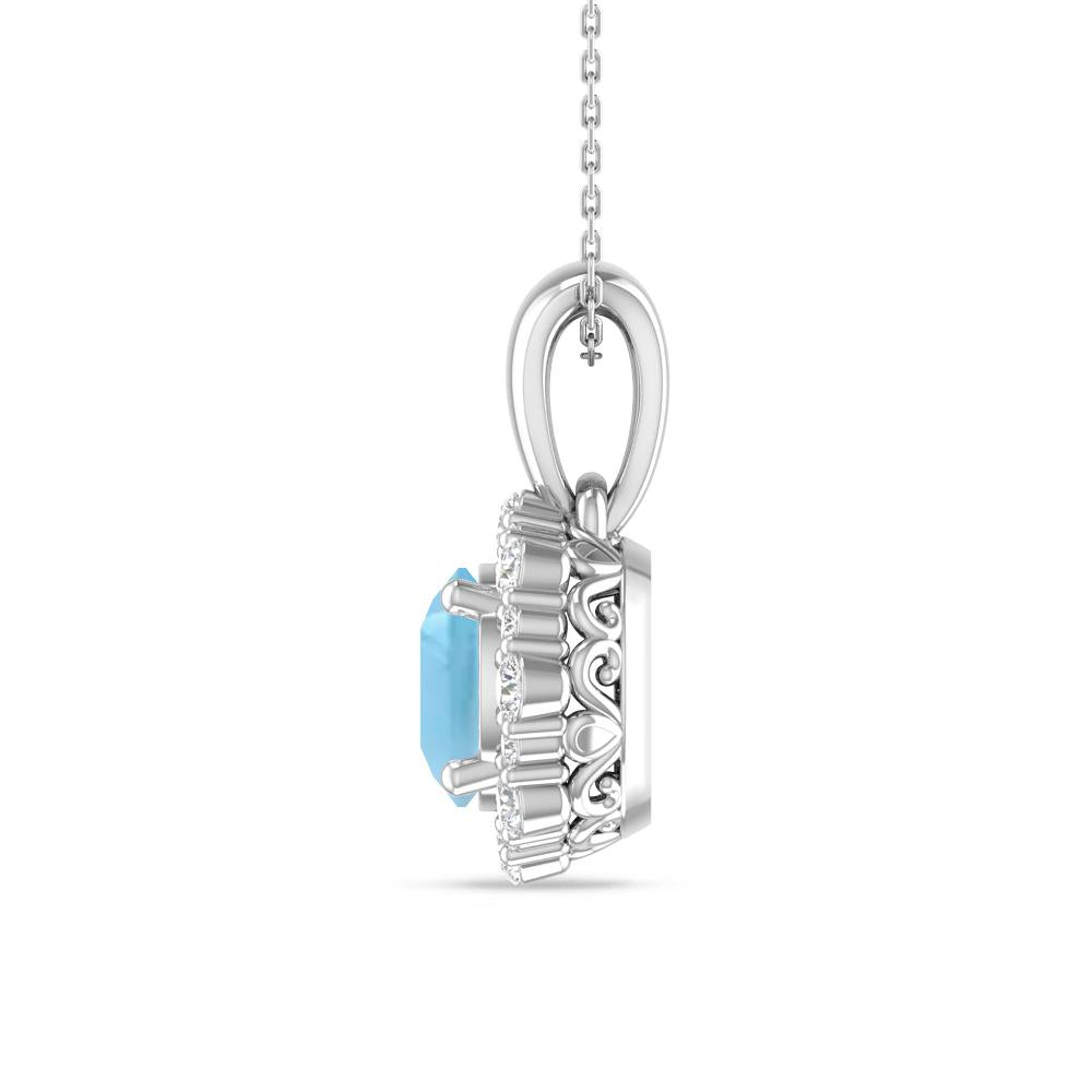 White Gold - Blue Topaz