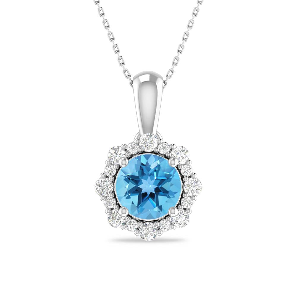 White Gold - Blue Topaz