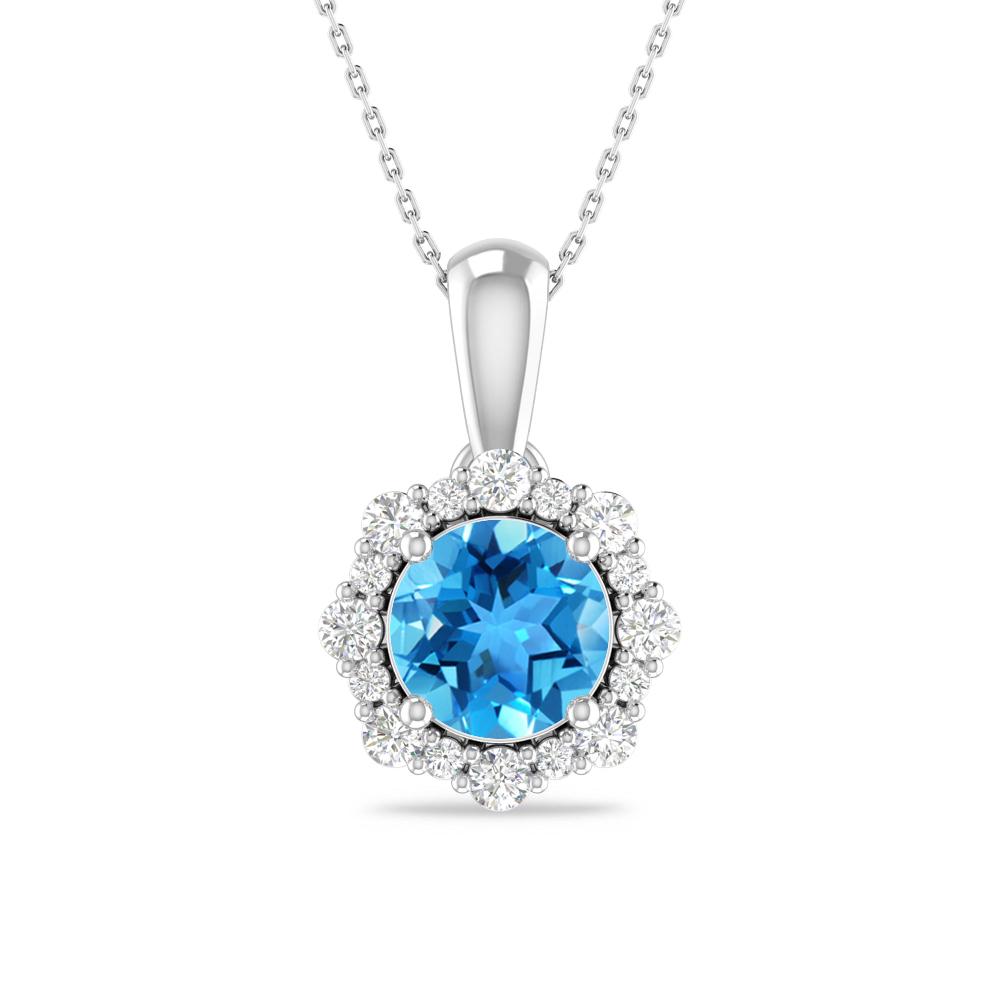 White Gold - Blue Topaz