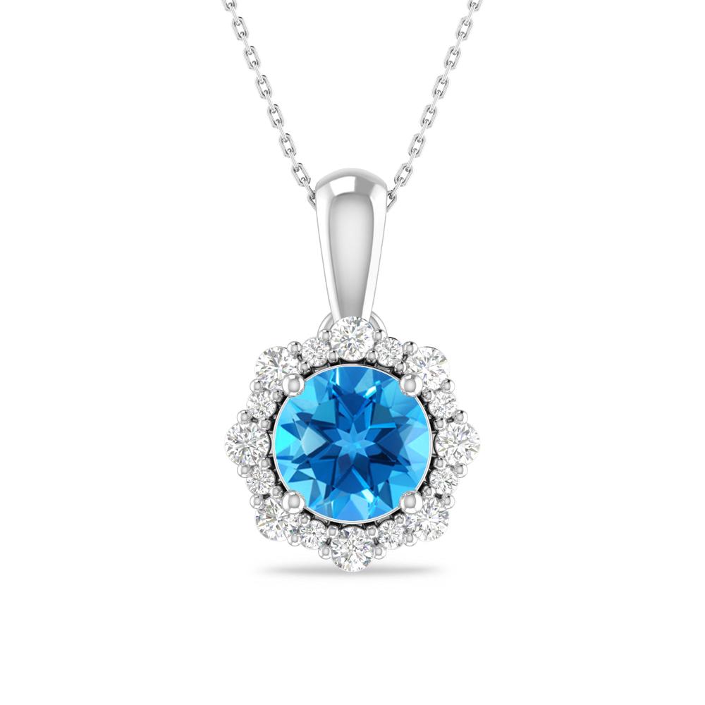 White Gold - Blue Topaz