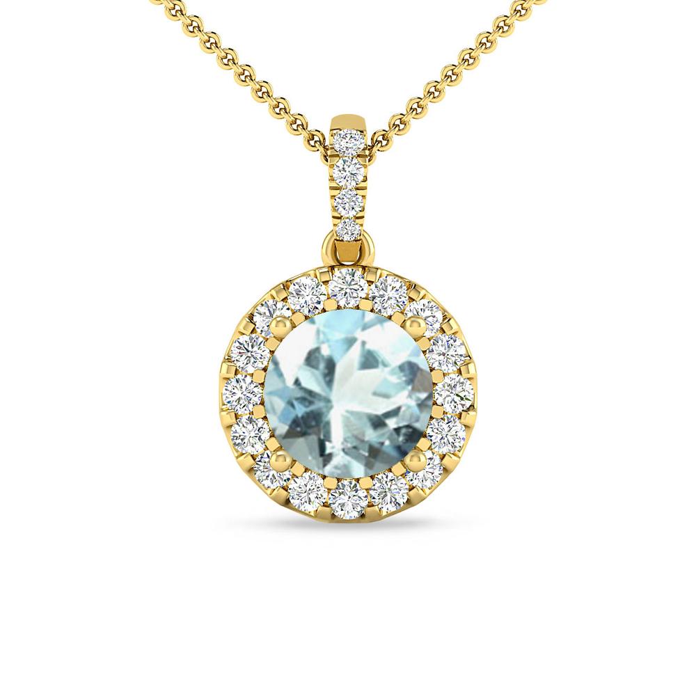 Yellow Gold - Aquamarine