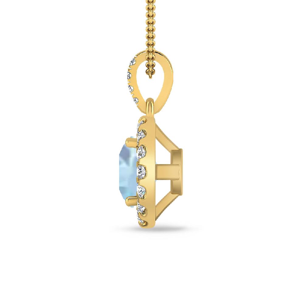 Yellow Gold - Aquamarine