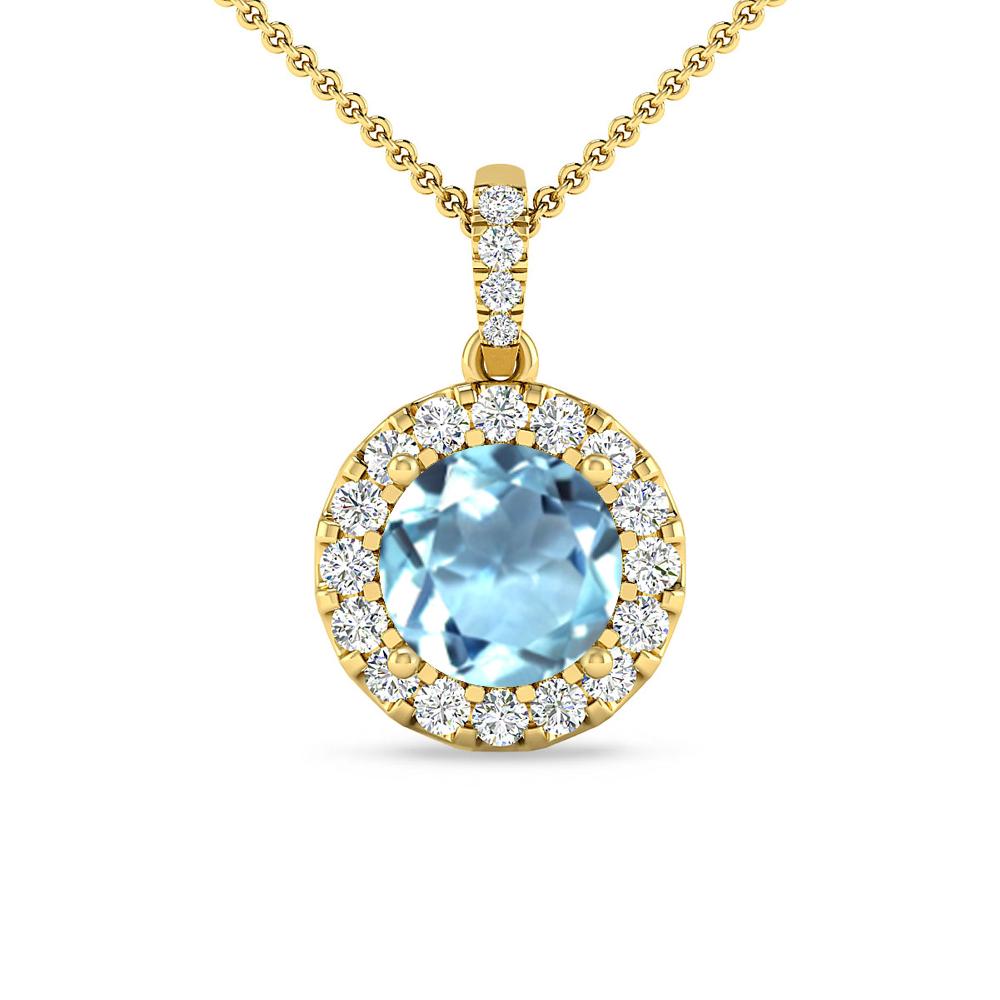 Yellow Gold - Aquamarine